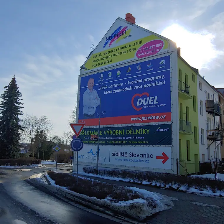 Reklamní banner — realizace Reklama Klapka, Česká Lípa