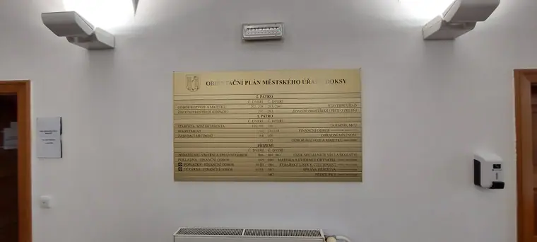 Informační a orientační systém — realizace Reklama Klapka, Česká Lípa